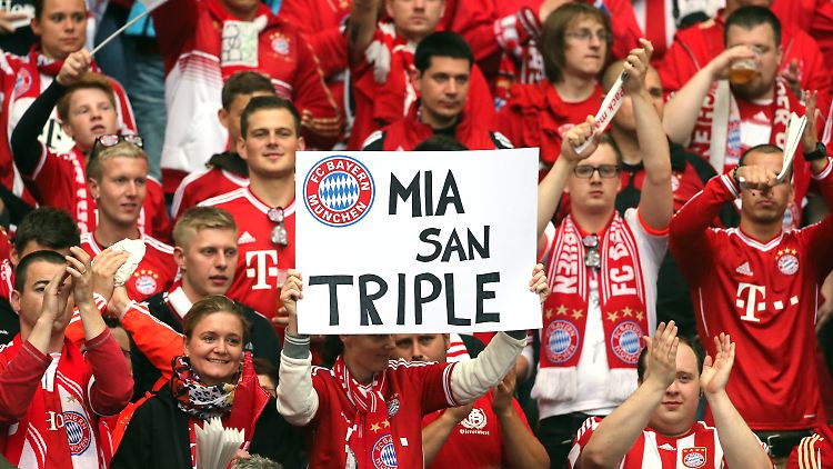 Erfolg macht beliebt: Anhänger des FC Bayern.