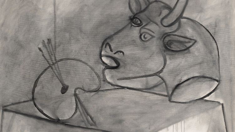 "Palette und Stier" ist typisch für die von Picasso während der Kriegszeit geschaffenen Werke.