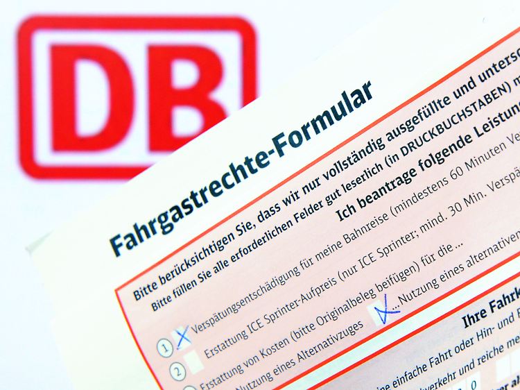 Mit diesem Formular können Bahnkunden Entschädigungen beantragen, etwa bei Verspätungen.