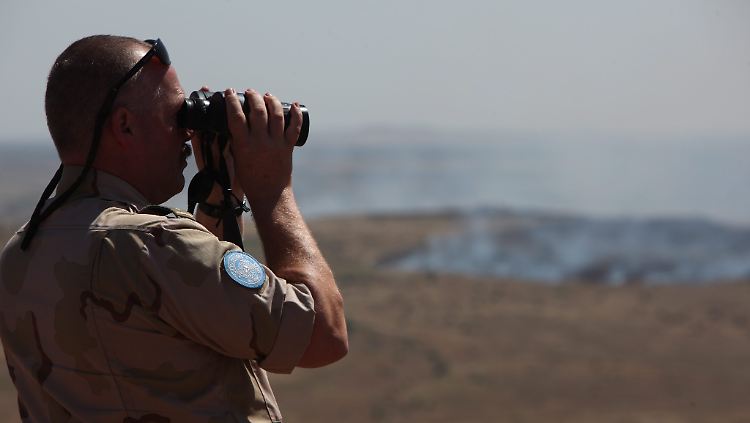 UN-Soldat auf den Golan-Höhen.