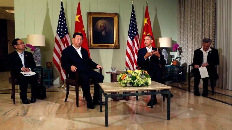 Obama und Xi trafen sich auf dem abgeschiedenen Anwesen des gestorbenen Medienmoguls und Kunstmäzenen Walter Annenberg in Rancho Mirage.