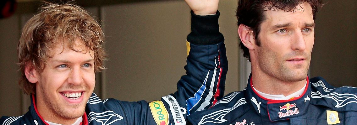 Konkurrenten auf Augenhöhe: Sebastian Vettel und Mark Webber.