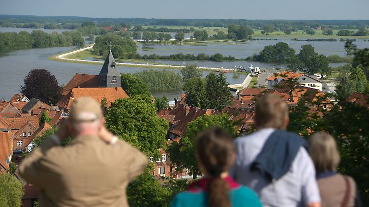 Banger Blick nach Hitzacker: Hält die Schutzwand?