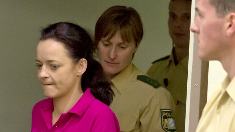 Beate Zschäpe am Mittwoch im Gerichtssaal.