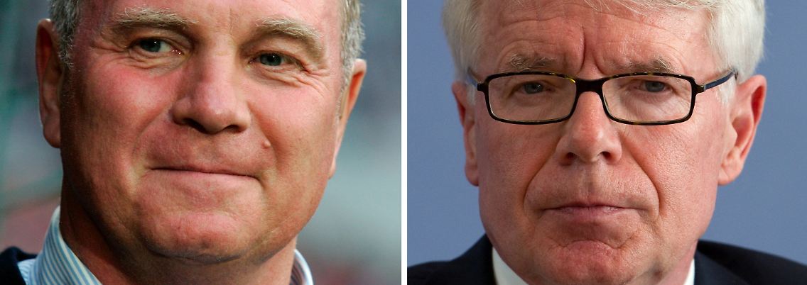 Versprechen einen Wahlkampf mit Stil: Uli Hoeneß und Reinhard Rauball.