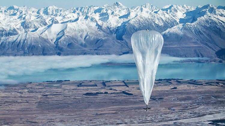 Google erprobt Internetverbindungen per Ballon.