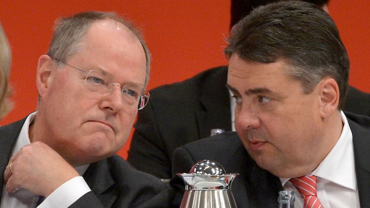 Steinbrück und Gabriel sind sich nicht immer grün.
