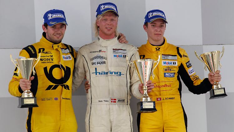 Doppelsieg: Nicki Thiim mit Sean Edwards und Jeffrey Schmidt.