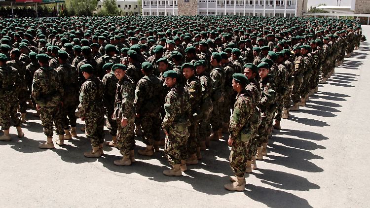 Afghanische Soldaten in Kabul.