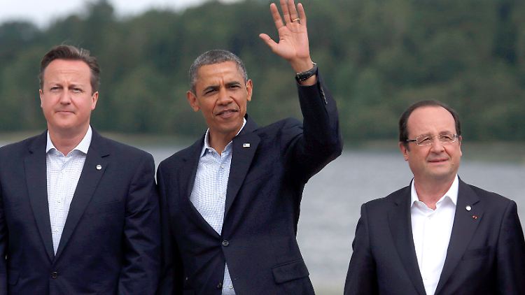 Cameron, Obama, Hollande. Sie wollen den Militärschlag gegen Syrien. 