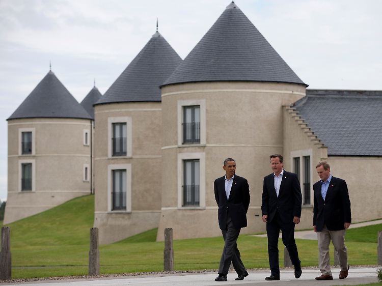 US-Präsident Obama, der britische Premierminister Cameron und Irlands Premier Enda Kenny.