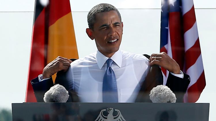 Also Obama seine Zuhörer aufforderte, doch auch die Jacke abzulegen, saßen sie längst nur noch im Hemd da.