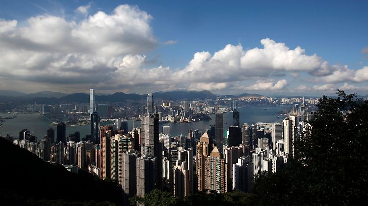 Blick auf Hongkong.
