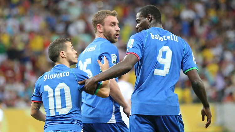 Warm war's: Italiens Sebastian Giovinco, Daniele De Rossi und Mario Balotelli.