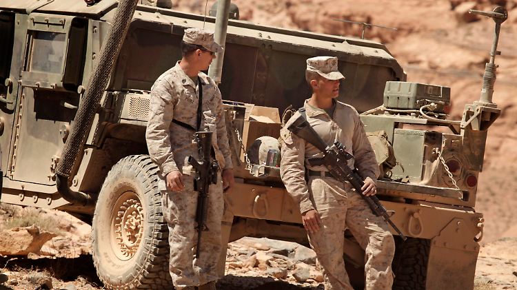 US-Soldaten bei einem Manöver in Jordanien vor ein paar Tagen. Nach Ende der Übung soll Militärgerät gleich im Land geblieben sein.