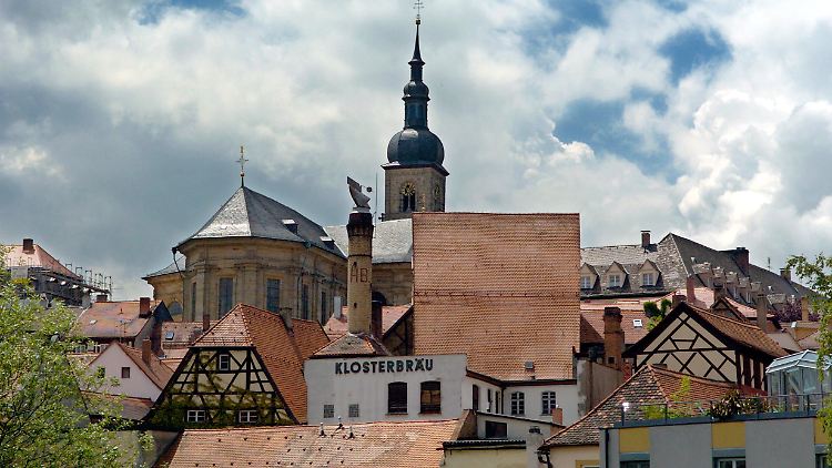 Einen Dauerlauf wert: Blick auf die hügelige Stadt Bamberg.