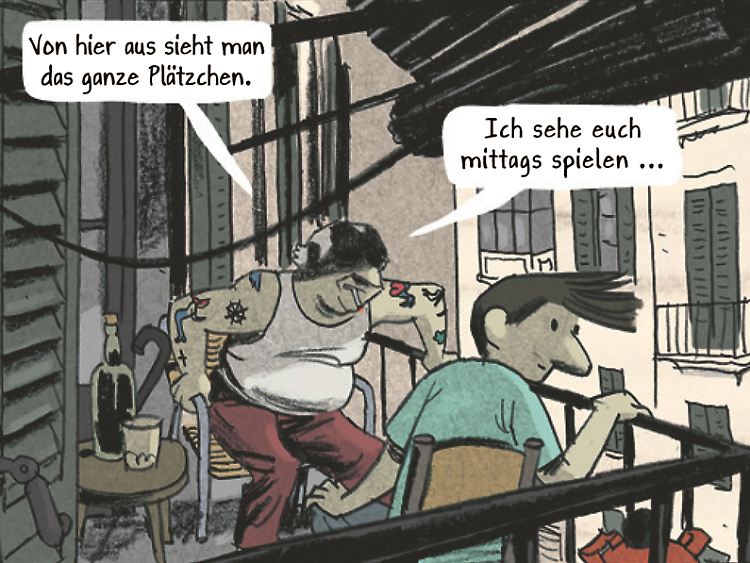 Señor Paco, ein alter Seemann, wohnt in der Nachbarschaft von Gabi.