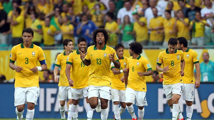 Finale in Sicht: Nur noch Uruguay kann den WM-Gastgeber noch vor dem Endspiel im Maracana von Rio de Janeiro stoppen.