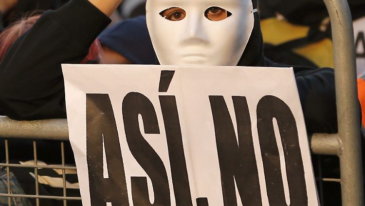 Protest gegen die hohe Jugendarbeitslosigkeit in Spanien.