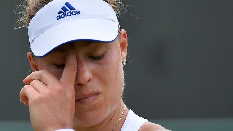 Nach ihrem Kollaps in Wimbledon kamen Angelique Kerber die Tränen.