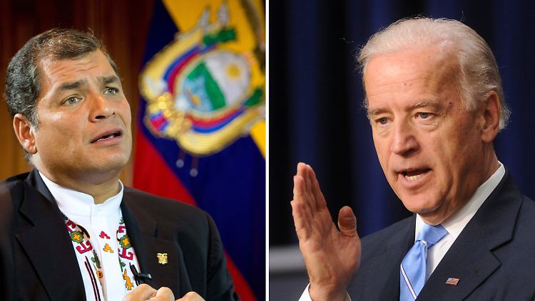 Correa (l) und Biden können sich nicht einigen.
