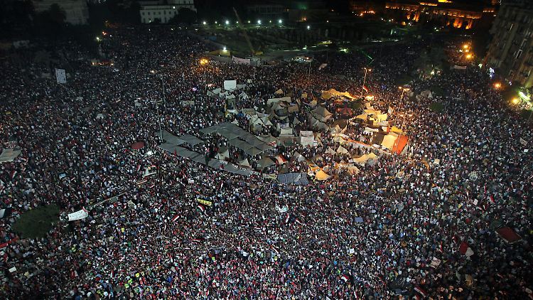 Der Tahrir-Platz ist fest in der Hand der Mursi-Gegner.