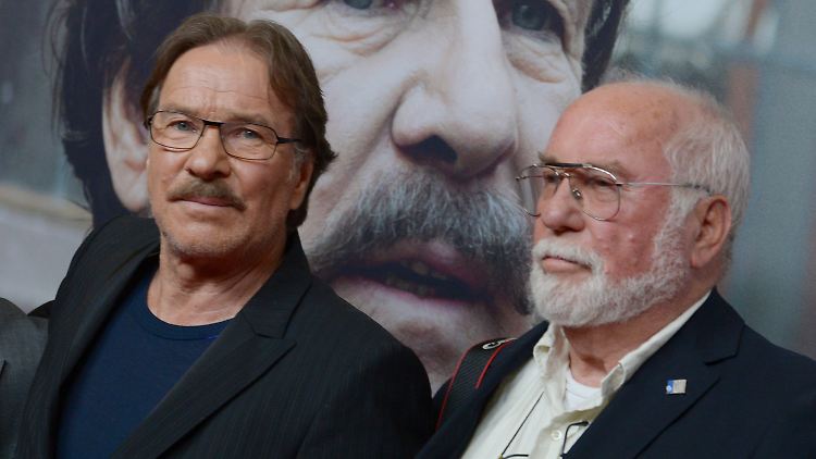 Götz George und sein Bruder Jan bei der Premiere.
