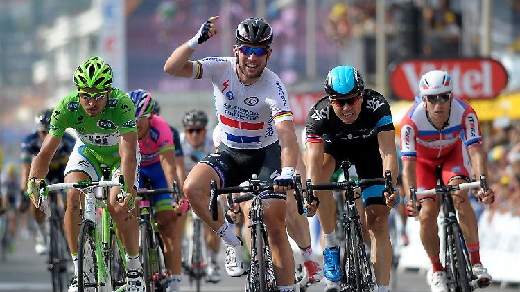 Als Erster im Ziel von Marseille: Sprintstar Mark Cavendish.