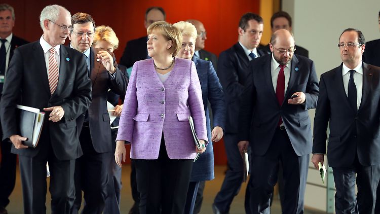 Angela Merkel als Gastgeberin im Bundeskanzleramt