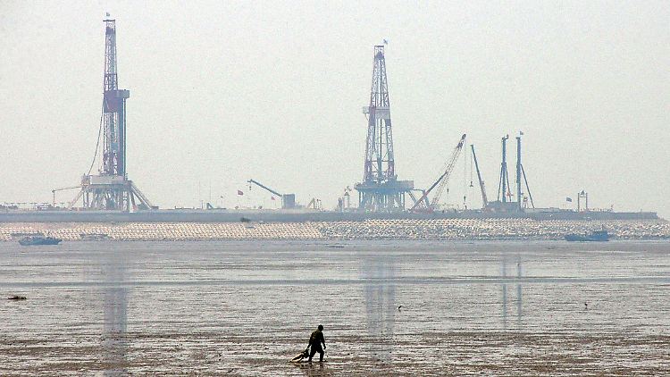 In der Bohai-Bucht befinden sich einige für China bedeutende Ölfelder.