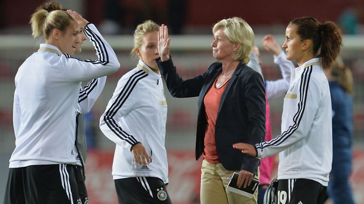 Die deutschen Frauen wollen auf keinen Fall als schlechte Verliererinnen dastehen.