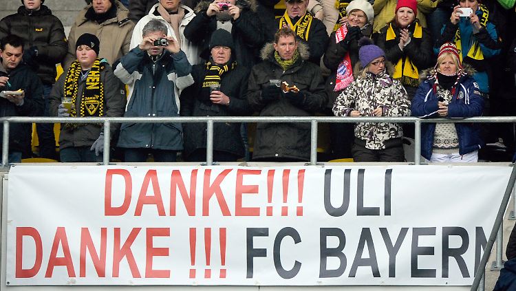 Auch die Fans von Alemannia Aachen dankten Uli Hoeneß