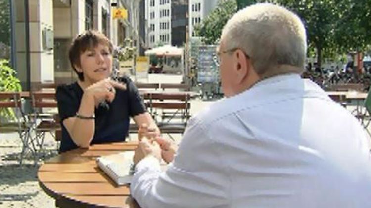 Margot Käßmann im Gespräch mit Manfred Bleskin.