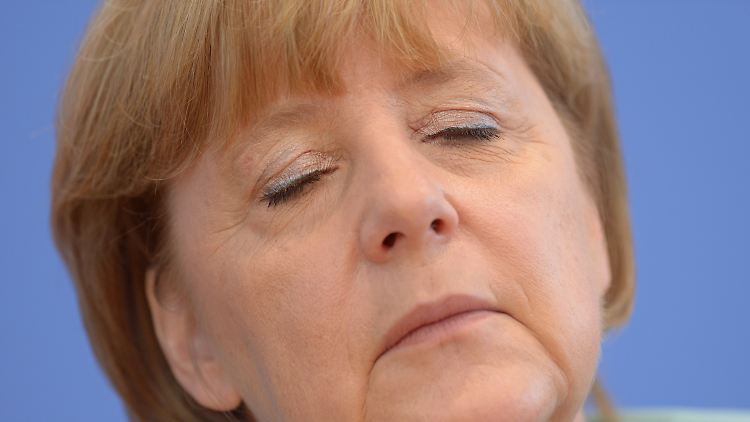 Angela Merkel in der Bundespressekonferenz.