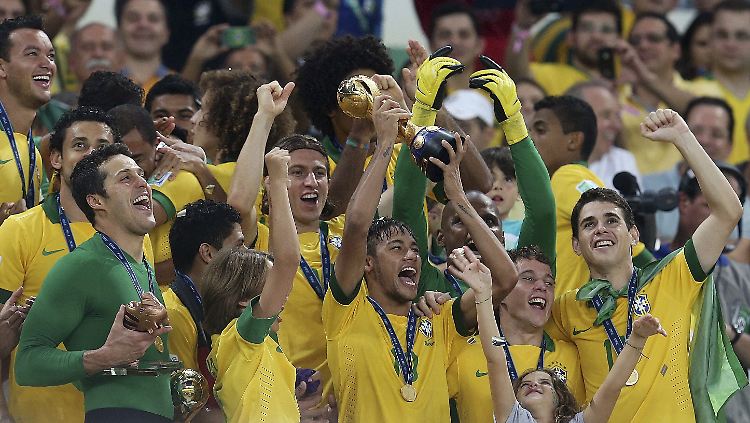Im Maracanã-Stadion siegten die Brasilianer im Juni beim Confed-Cup - auch das WM-Finale findet hier statt.