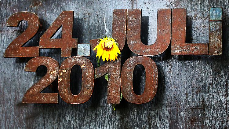 Denkmal an der Unglücksstelle auf dem ehemaligen Loveparade-Gelände in Duisburg.