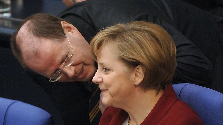 Bald ein Team? Wohl kaum. Peer Steinbrück und Angela Merkel.