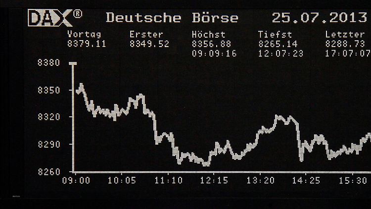 Der Dax am Donnerstag: Am Abend gingen Händler mit einem Abschlag von 1,0 Prozent nach Hause.