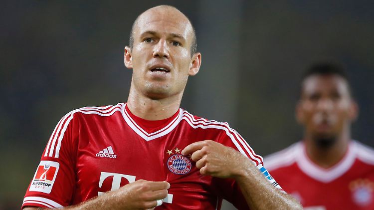 Da jubelt er, nur etwas zu lange: Arjen Robben.