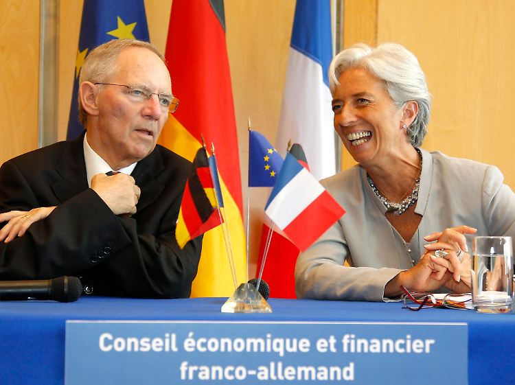 Schäuble und seine französische Amtskollegin Lagarde.