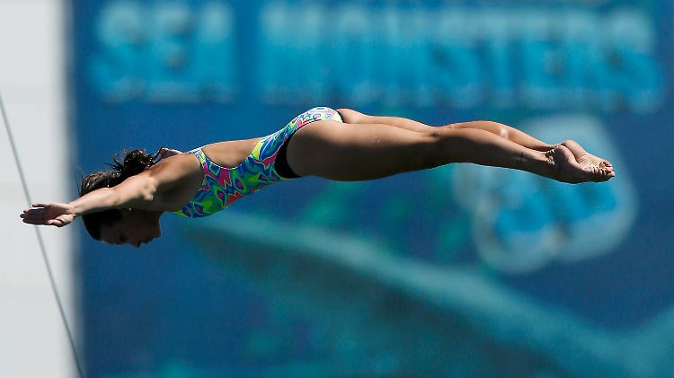 Bronze aus 20 Metern Höhe: Anna Bader.