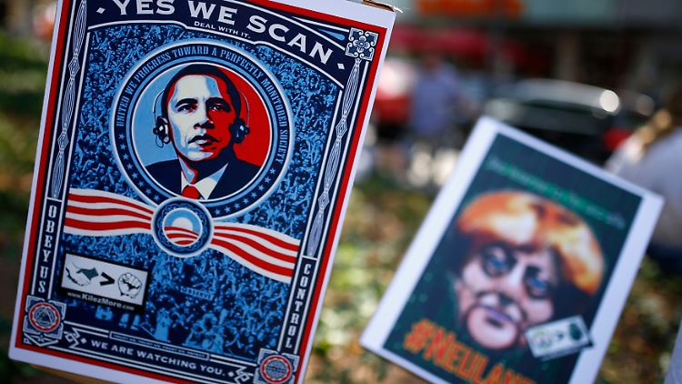 Nicht nur die Amerikaner sind über die US-Spähprogamme besorgt. Im Juli demonstrierten Deutsche gegen sie.