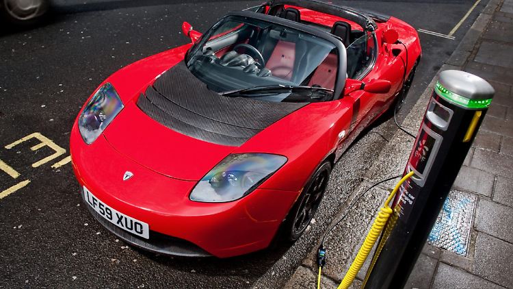 Chic und schnell: Der Tesla-Roadster. 