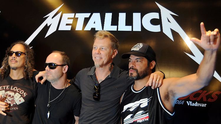 Metallica heute: Kirk Hammett, Lars Ulrich, James Hetfield, Robert Trujillo (v.l.n.r.)