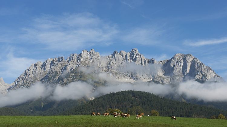 Der "Wilde Kaiser" in den Tiroler Alpen: Der schroffe Gebirgszug liegt im Kaisergebirge unweit der deutschen Grenze.