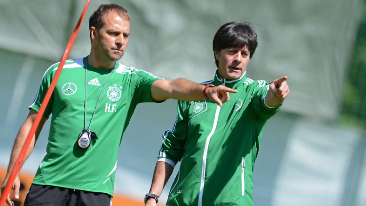 Gehen möglicherweise bald getrennte Wege: Hani Flick und Joachim Löw.