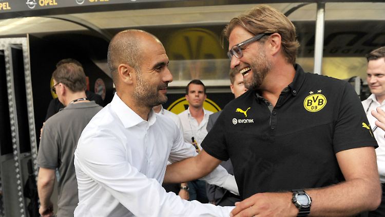 iNa, dann mal los: Josep Guardiola und Jürgen Klopp.