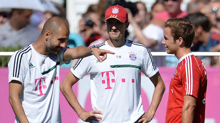 Trainer Pep Guardiola hat Mario Götze anscheinend schon auf Linie gebracht.