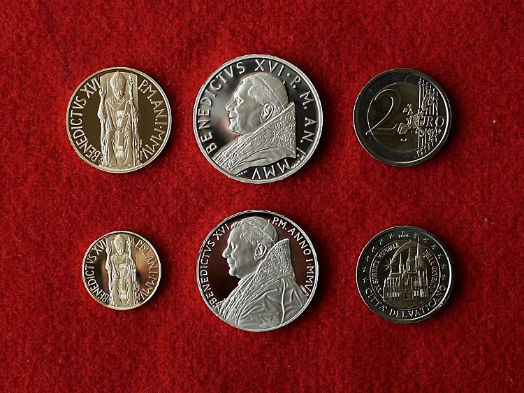 Nur für Sammler: Euromünzen zum Pontifikat von Papst Benedikt XVI.
