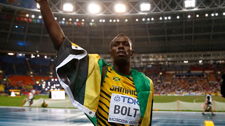 Superstar vor leeren Plätzen: Nicht einmal Usain Bolt und der 100-Meter-Sprint füllten das Luschniki-Stadion.
